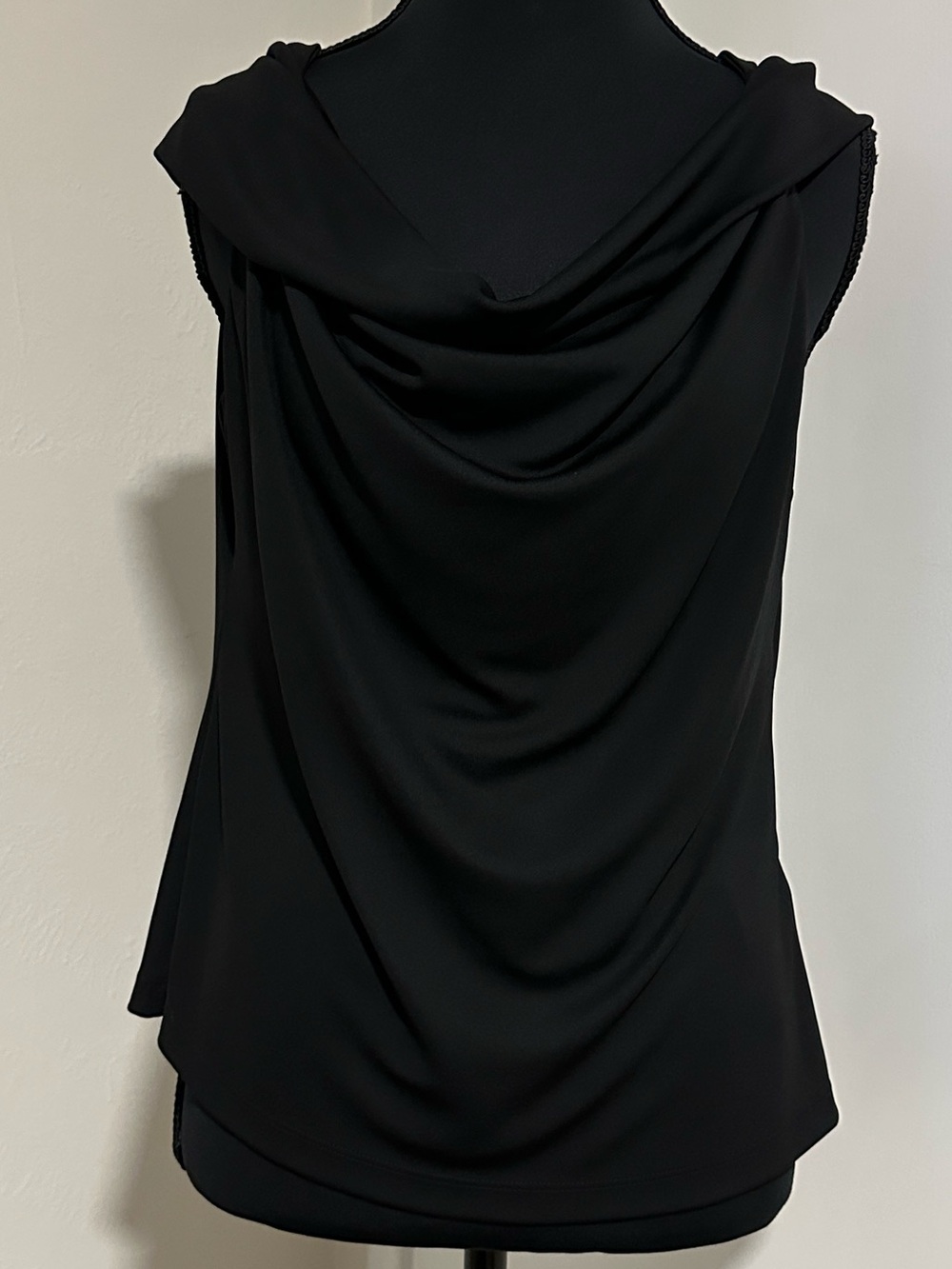 NWT - Lauren Ralph Lauren Black Draped Sleeveless Women’s Top